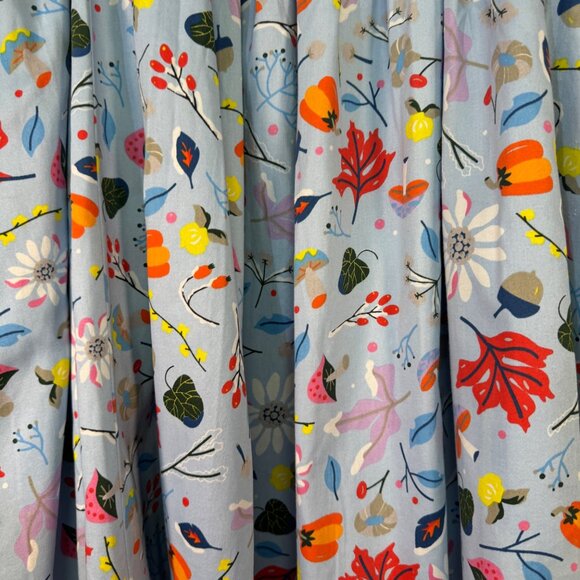 Dapper Day Floral Print Skirt & Top Set 4X Light Blue 100% Cotton First Frost - Picture 9 of 15